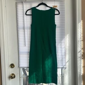 Sleeveless Ralph Lauren Midi Knitted Green Dress